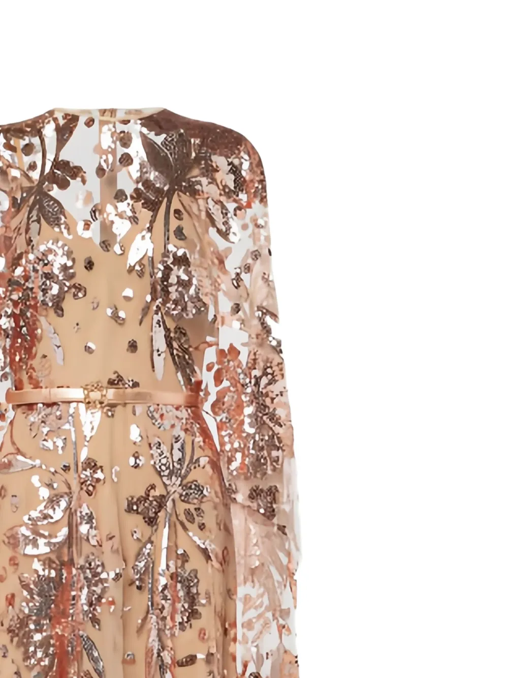 Elie Saab Avondjurk verfraaid met pailletten - Beige