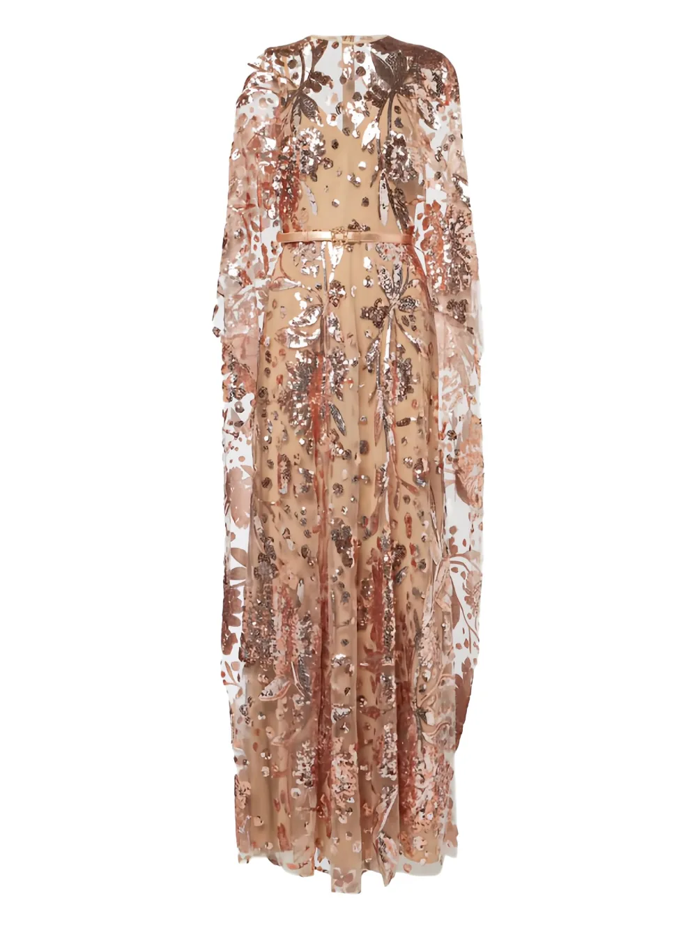 Elie Saab スパンコールトリム イブニングドレス - ニュートラル Elie Saab スパンコールトリム イブニングドレス - ニュートラル