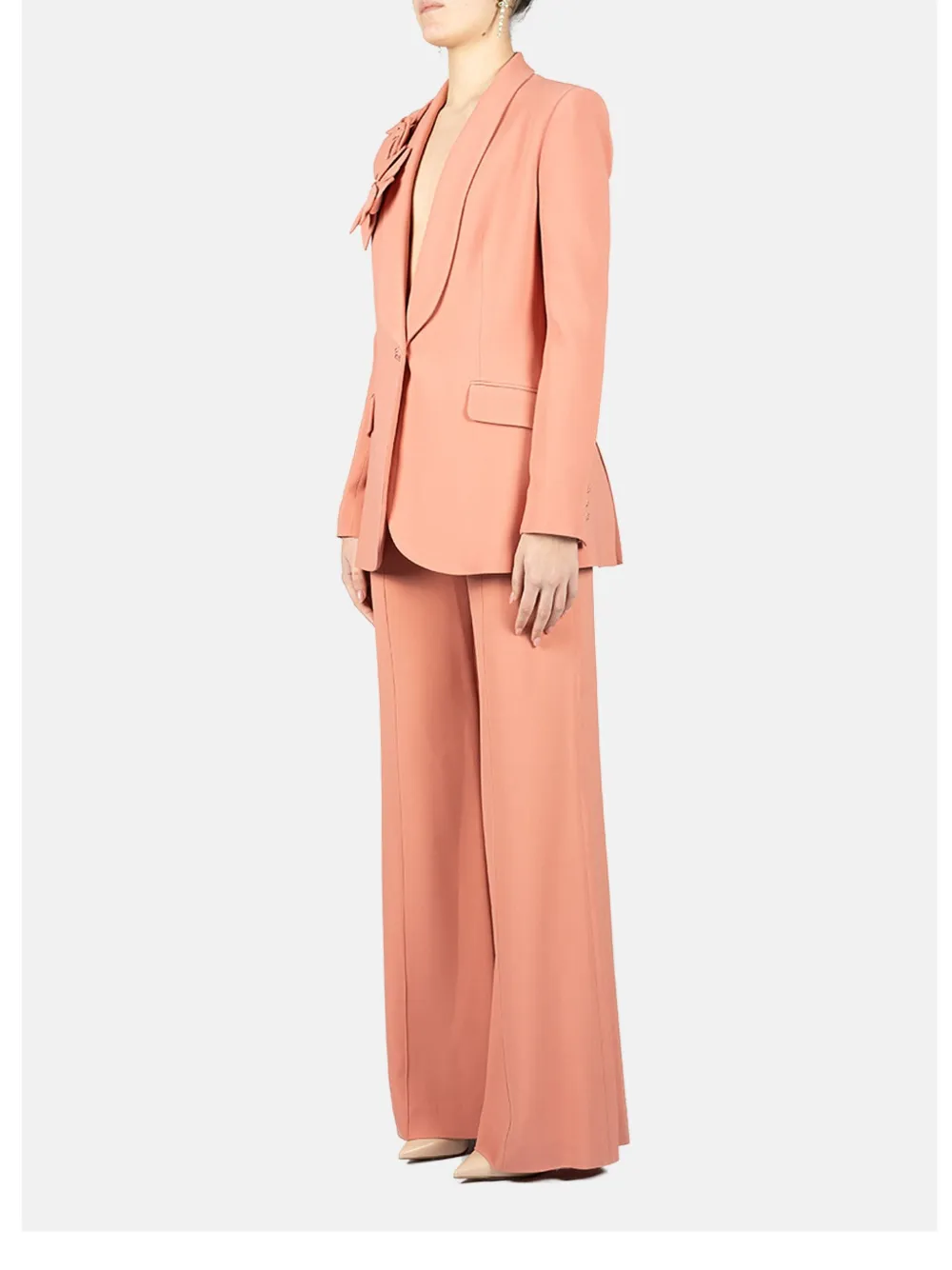 Elie Saab Blazer met bloemenapplicatie Roze