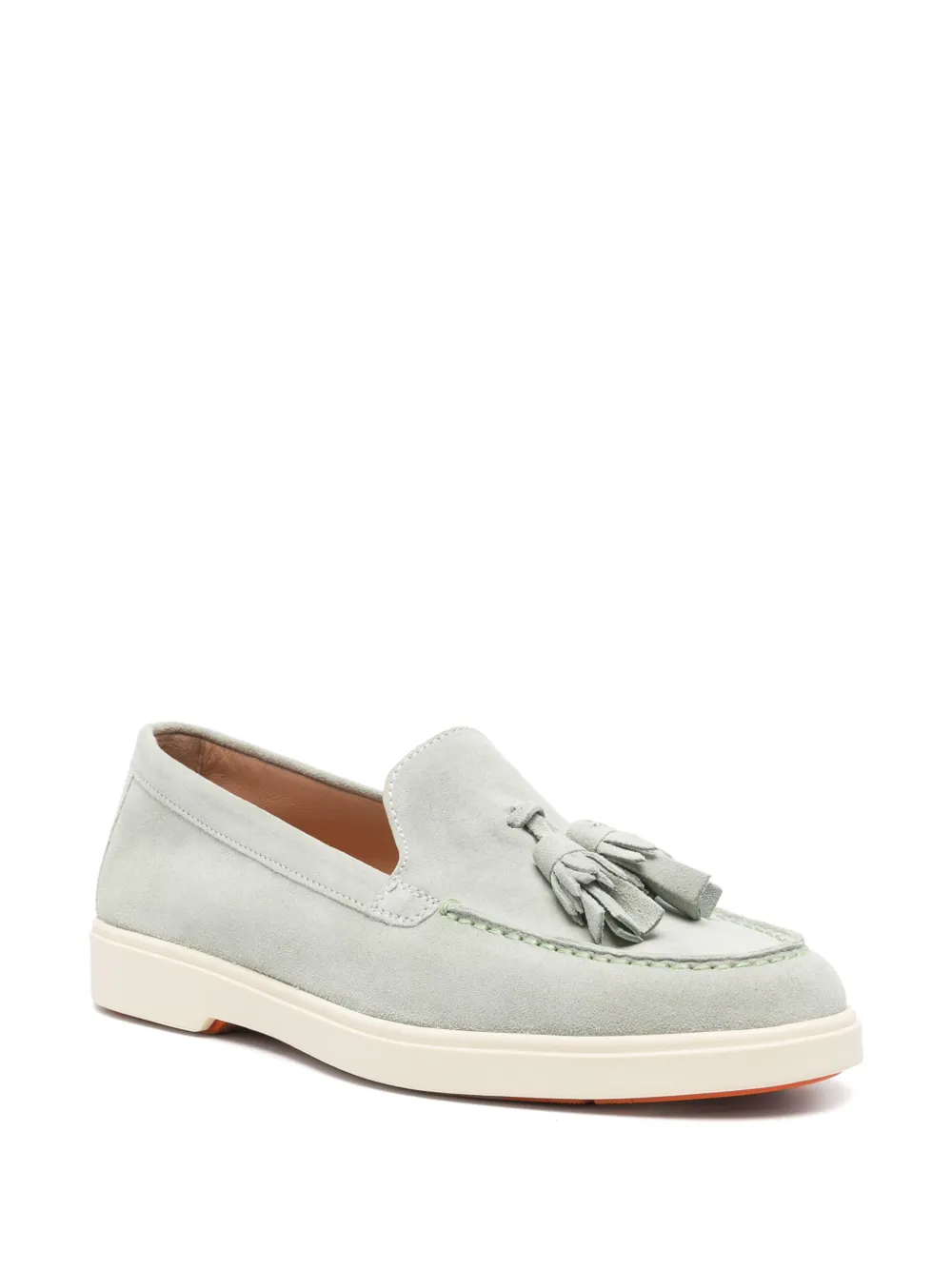 Santoni Andrea geweven loafers Groen