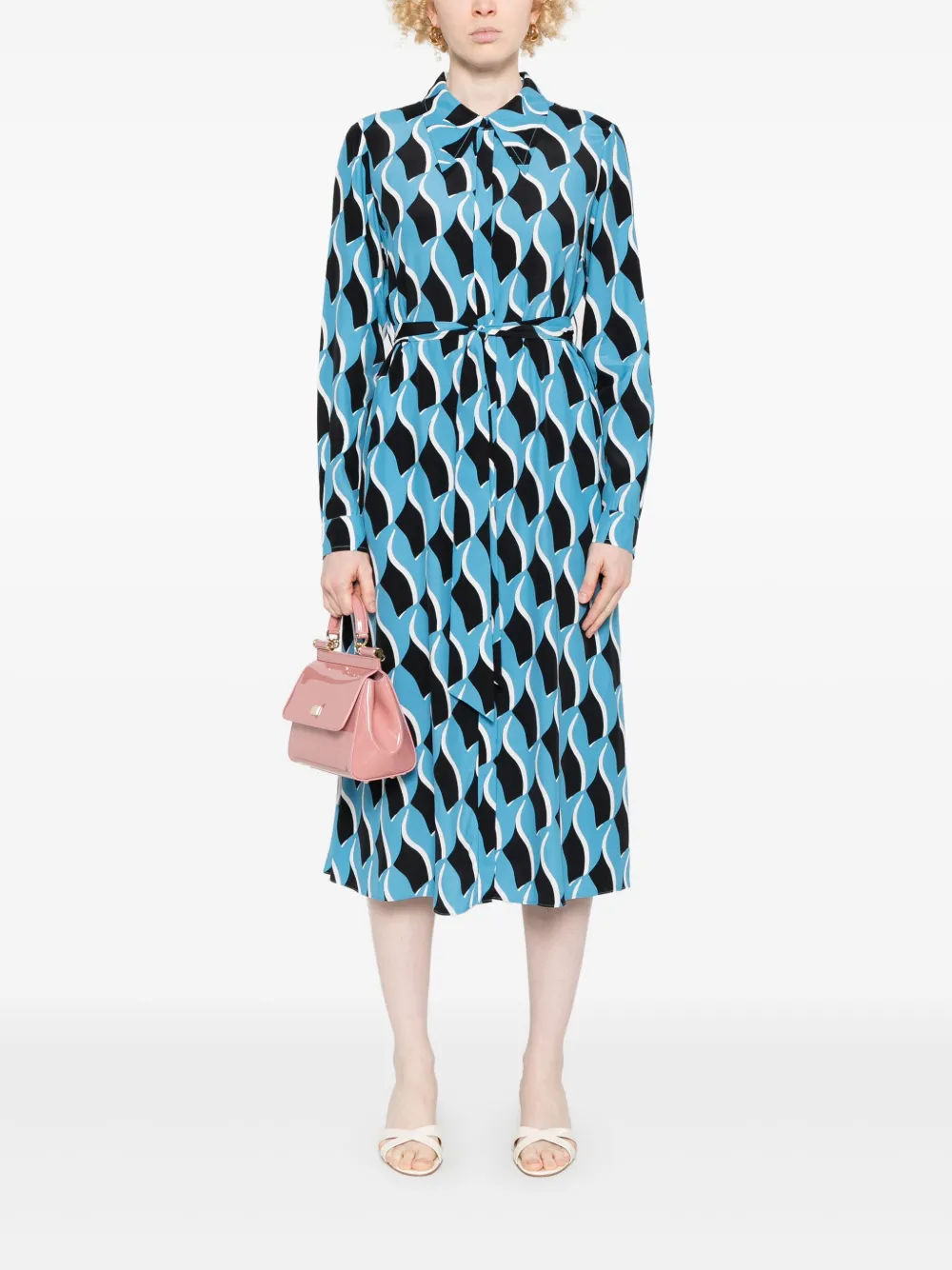 DVF Diane von Furstenberg Gizelle midi-jurk - Blauw