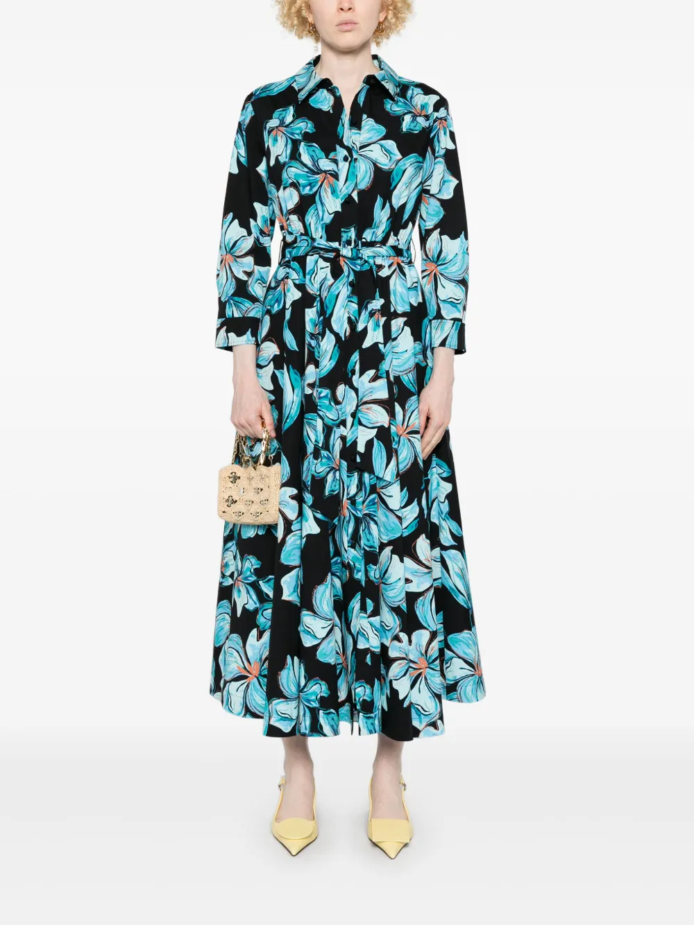 DVF Diane von Furstenberg Blaine midi-jurk - Zwart