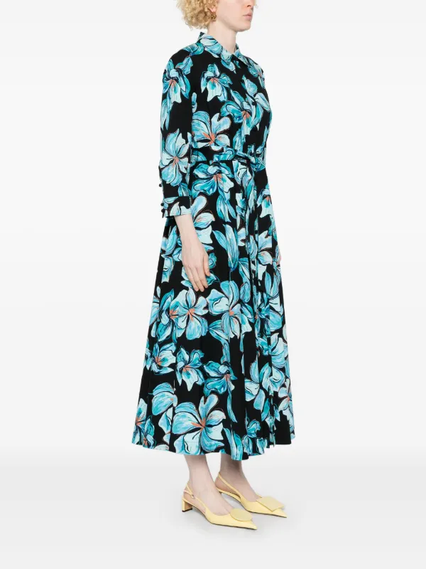 Diane Von Furstenberg Blaine Midi Shirt Dress - Black