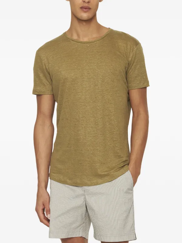ORLEBARBROWN リネン混ジャージー Tシャツ ORLEBAR BROWN リネンジャージー スリムフィット Tシャツ