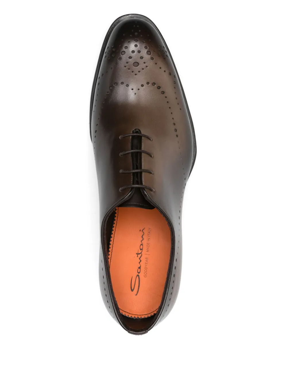 Santoni leather Oxford shoes Brown