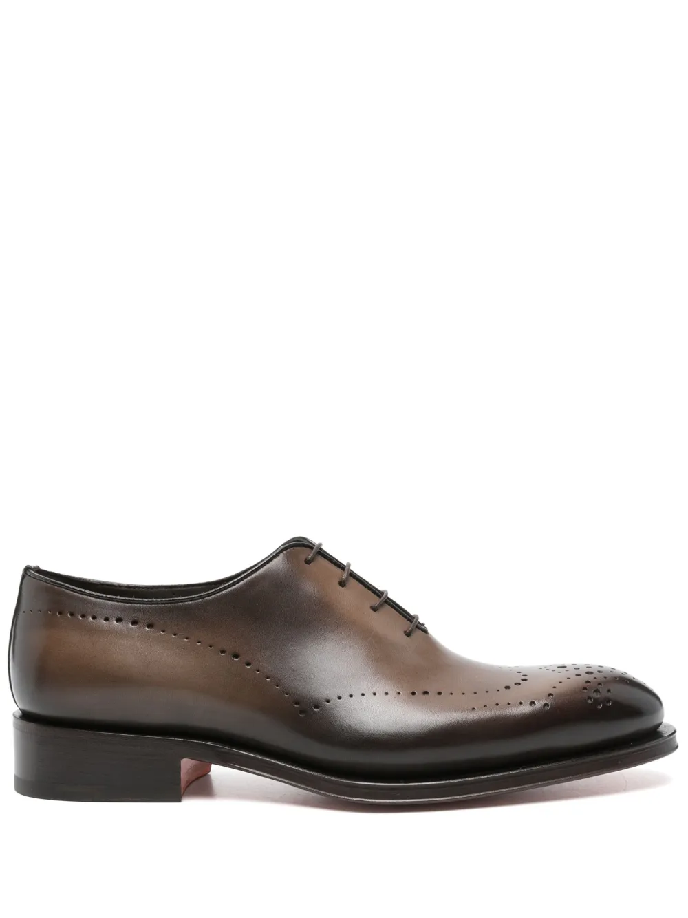 Santoni leather Oxford shoes Brown