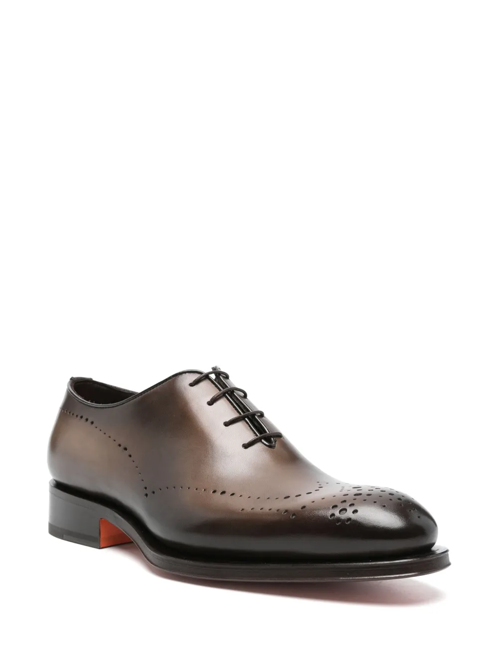 Santoni leather Oxford shoes Brown