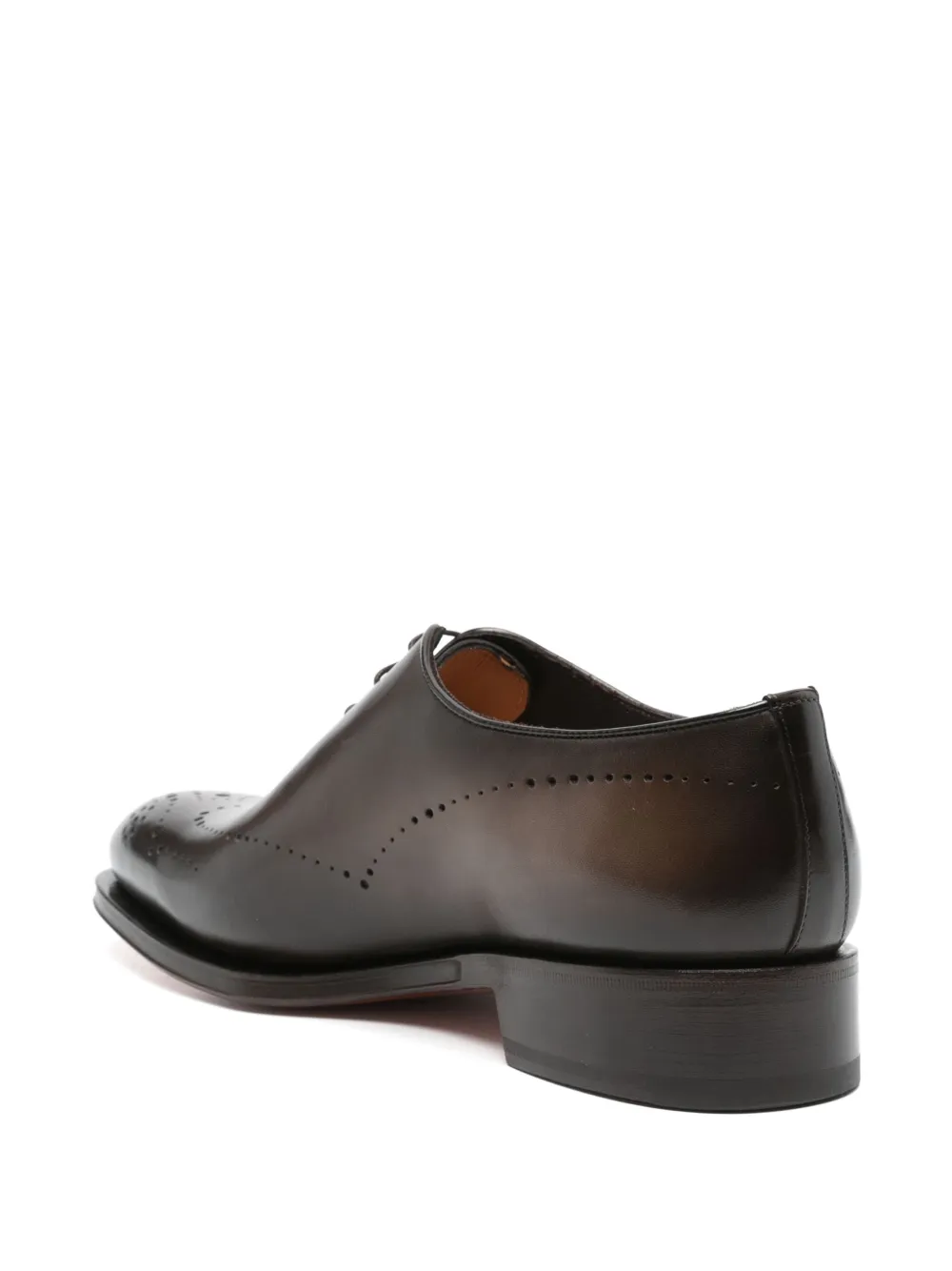 Santoni leather Oxford shoes Brown