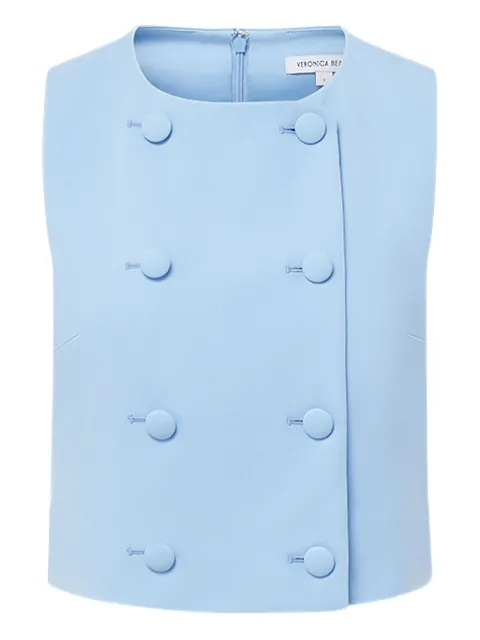 Veronica Beard Drexley double-breasted sleeveless top