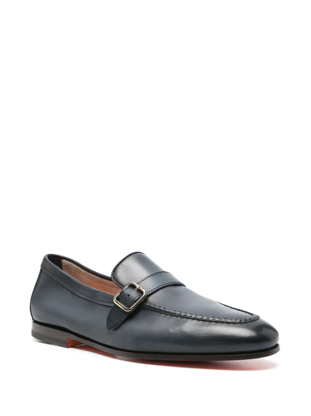 Santoni Loafers met enkele gesp - Blauw