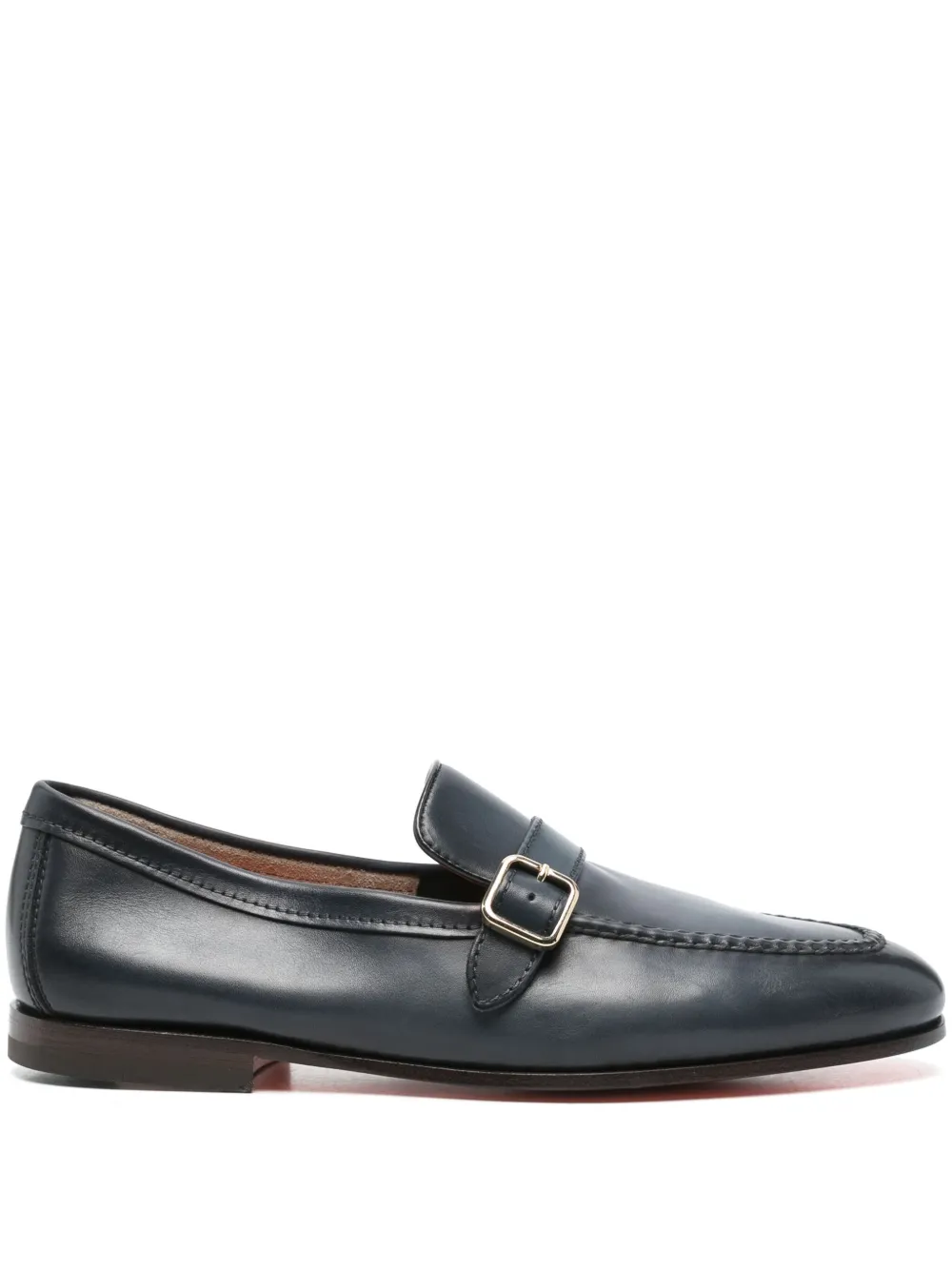 Santoni single-buckle loafers Blue