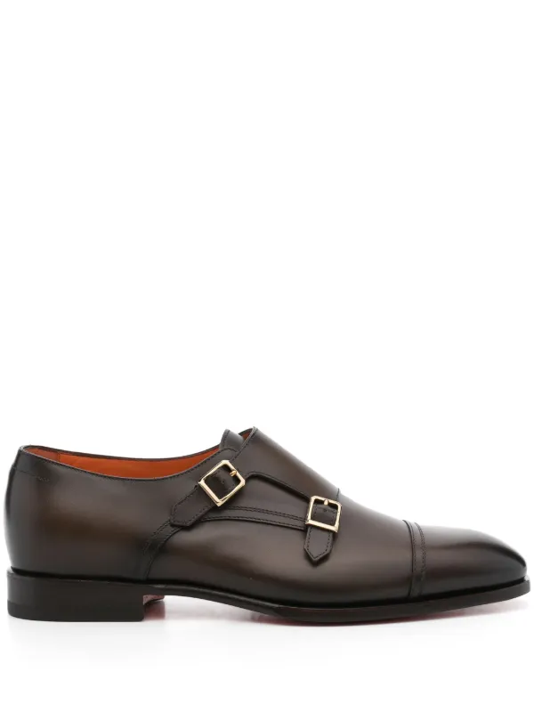 Santoni モンクストラップ シューズ | ブラウン | FARFETCH JP
