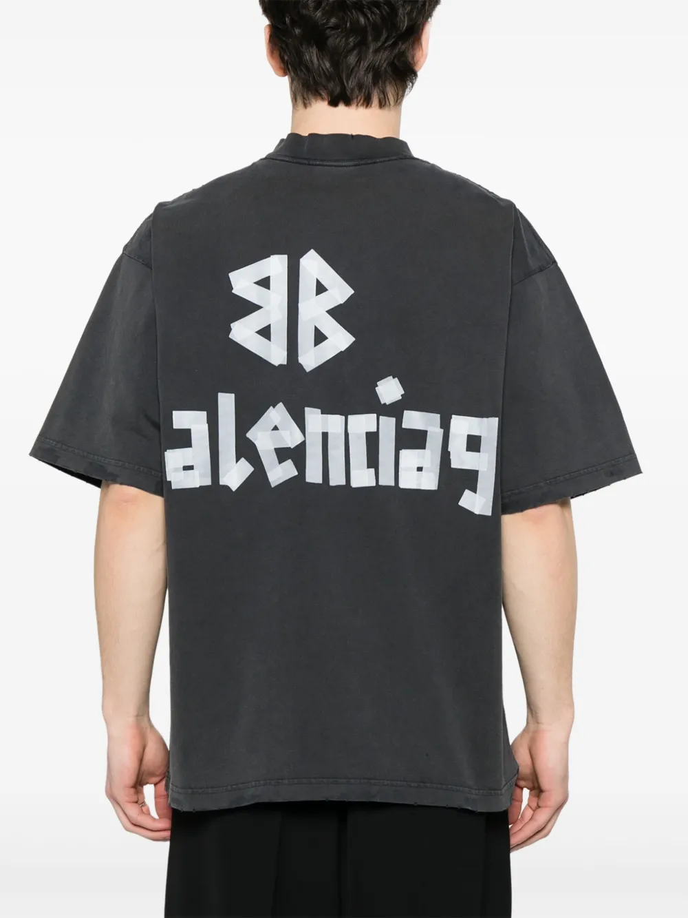 Balenciaga Tape Type T-shirt Zwart