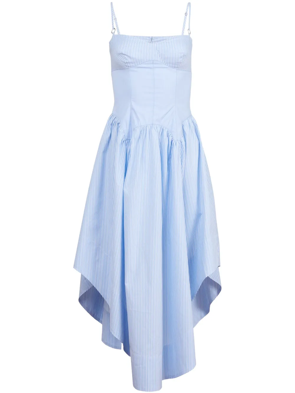 Fleur Du Mal Popeline midi-jurk Blauw