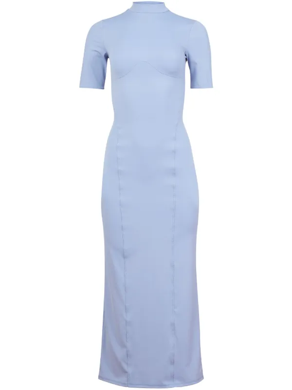 fleur du mal blue dress Flared Corset Dress