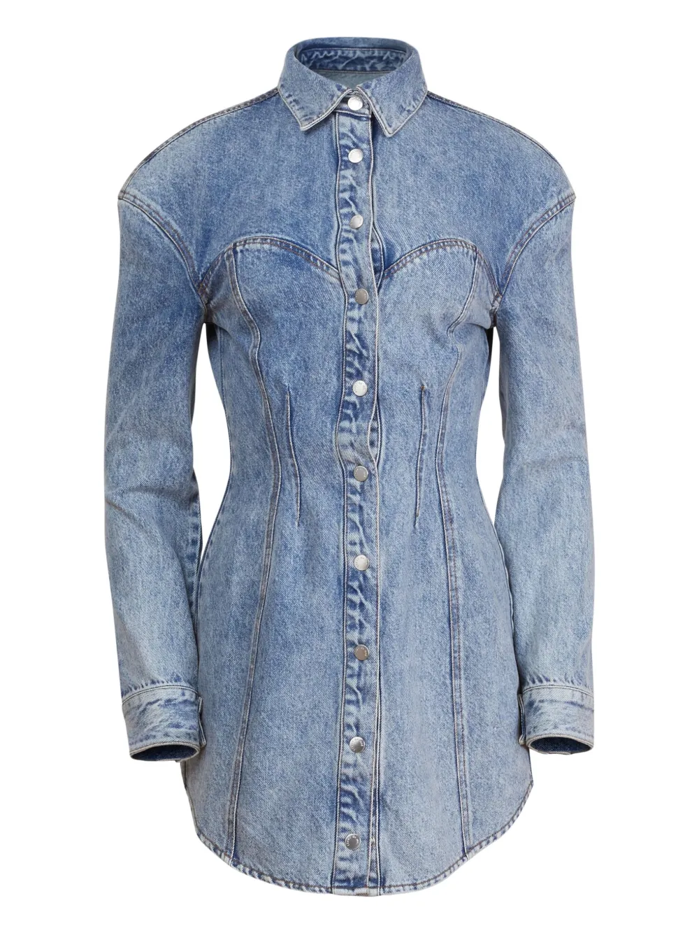 Fleur Du Mal Spijkershirtjurk Blauw