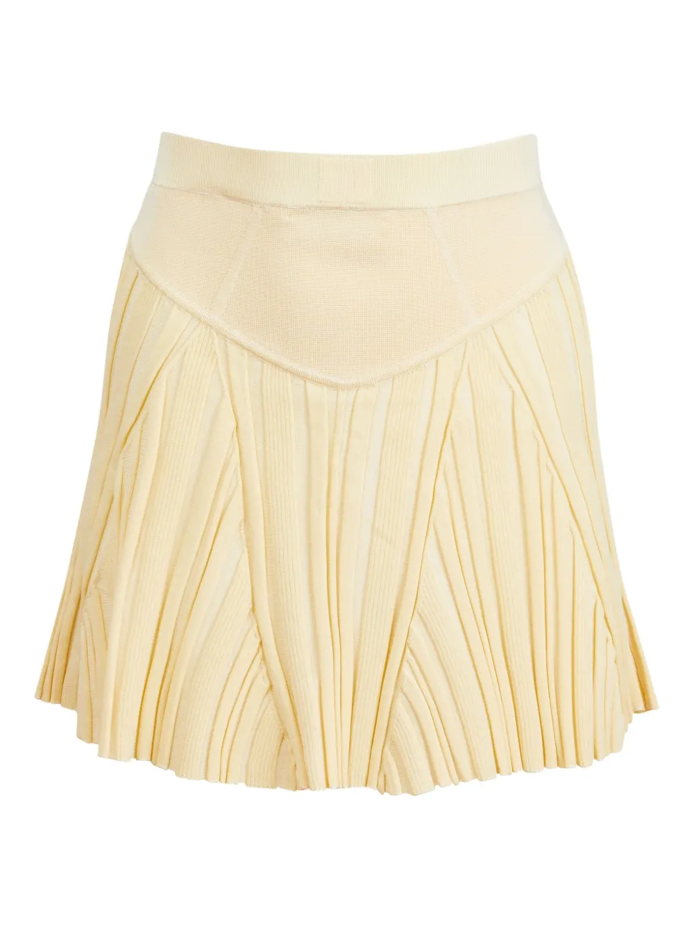 Fleur Du Mal ribbed mini skirt - Beige