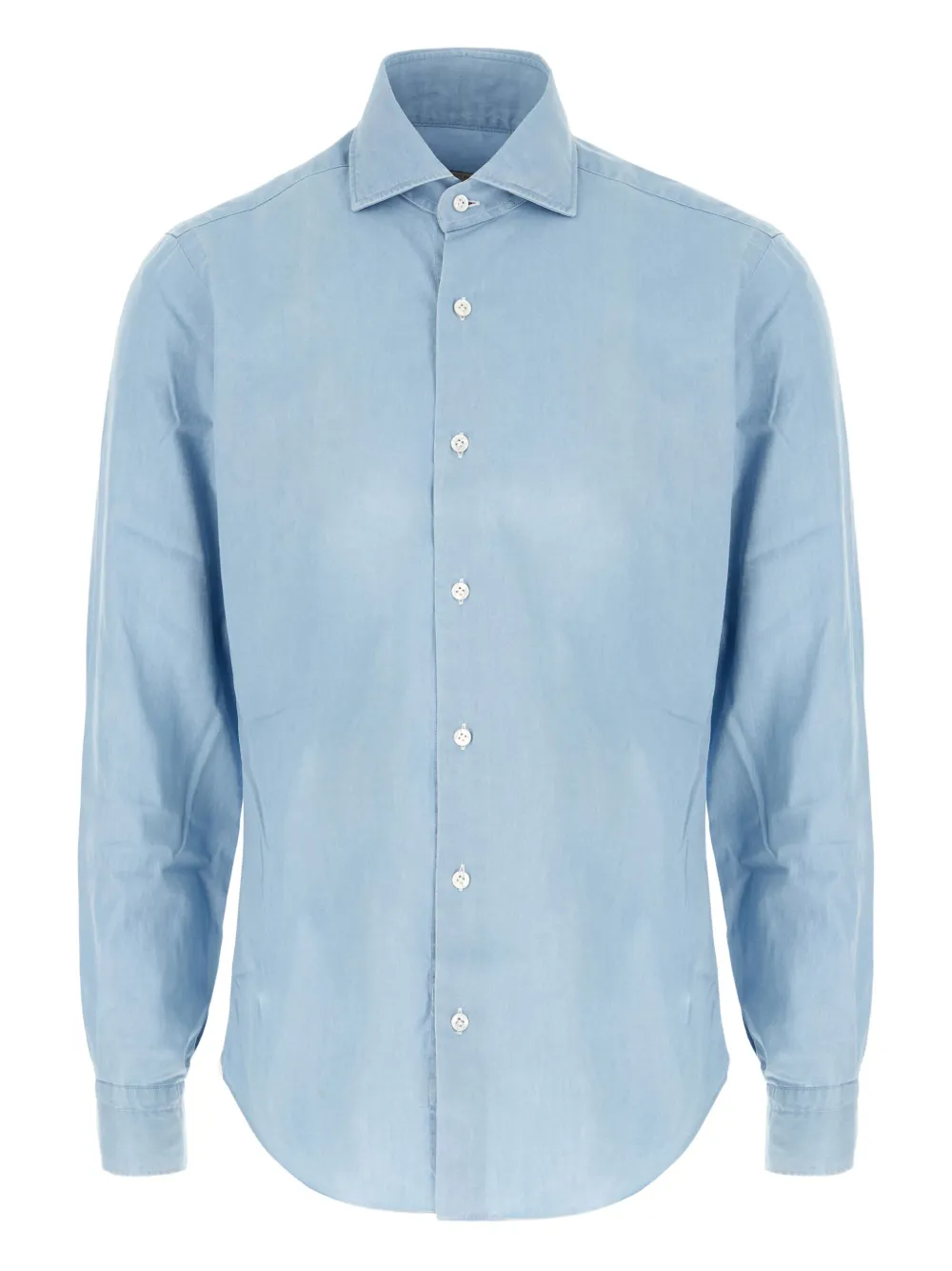 Barba long-sleeve button-down shirt Blauw