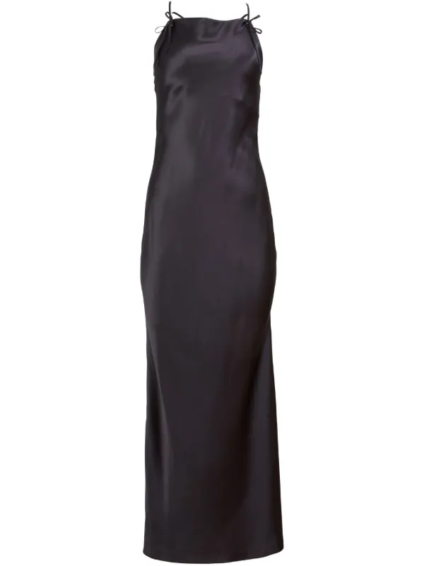 fleur du mal silk ruched dress Fleur Du Mal Silk Ruched Dress | Black