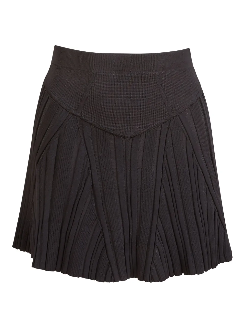 Fleur Du Mal ribbed mini skirt - Zwart