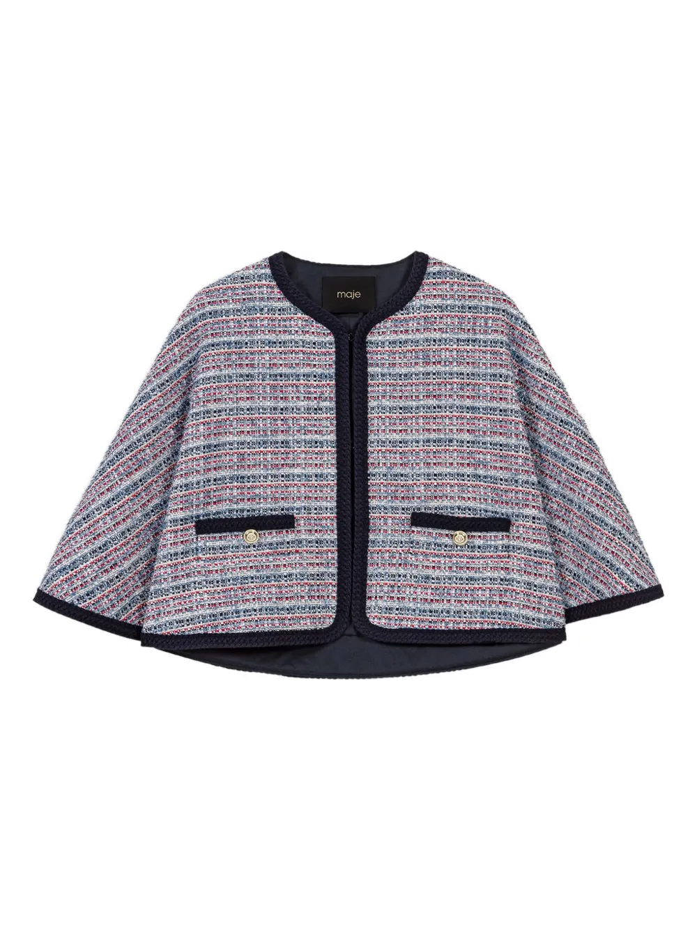 Maje capa de tweed | azul | Image 1