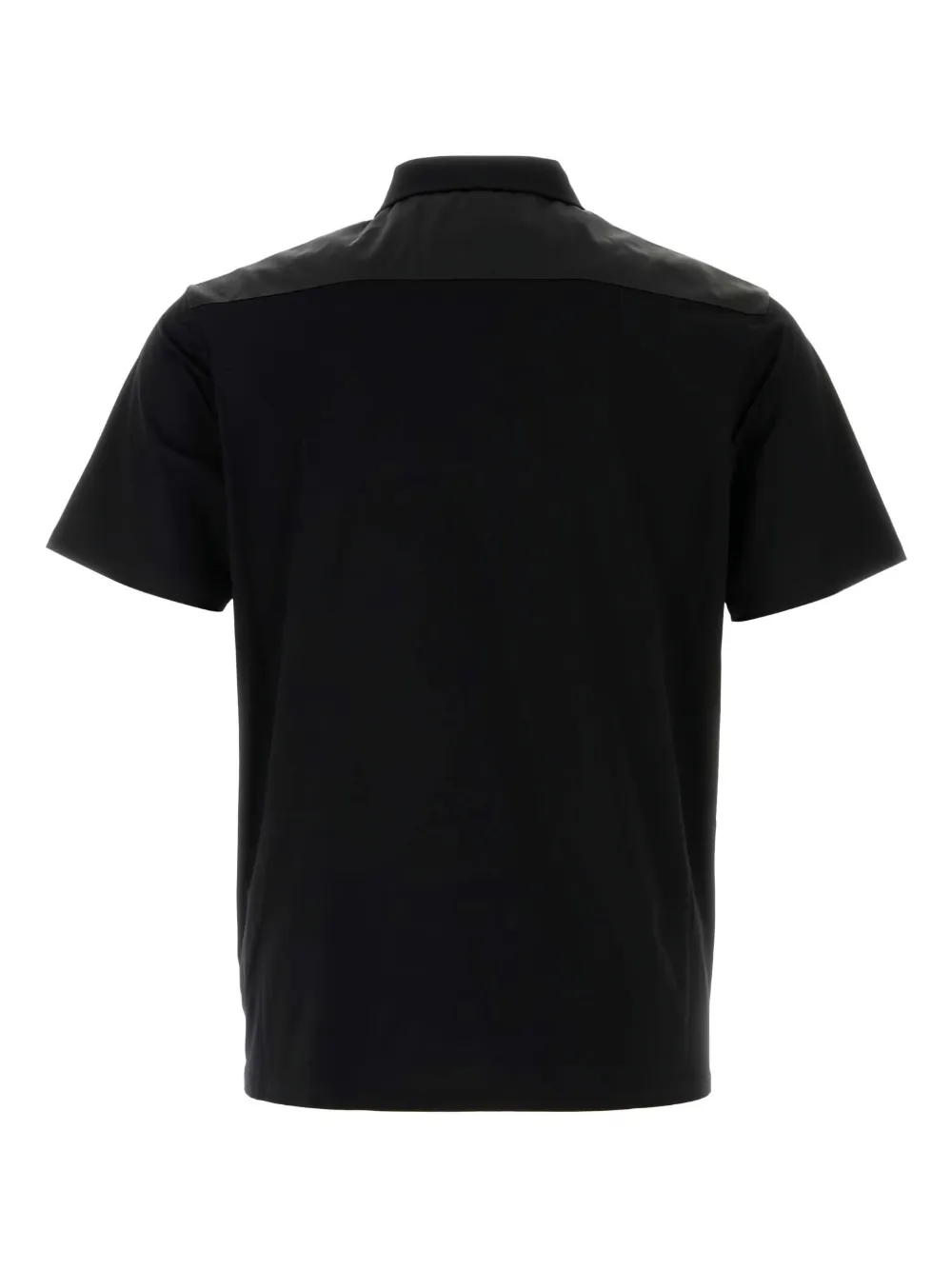 Prada Triangel poloshirt met email Zwart