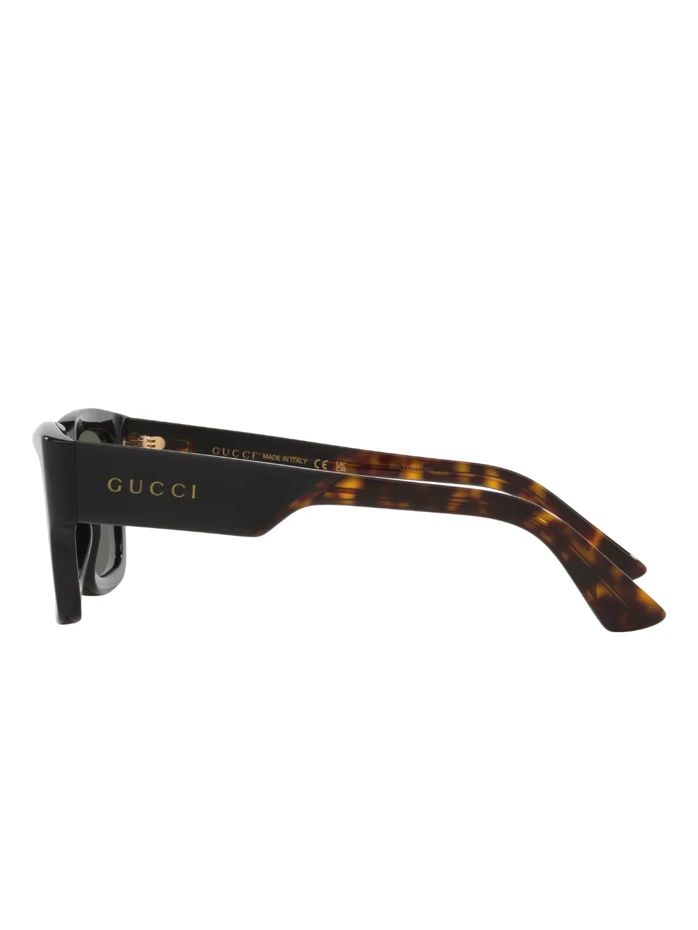 Gucci Womens Black Gg1668s Square-shape Acetate Sunglasses In Black