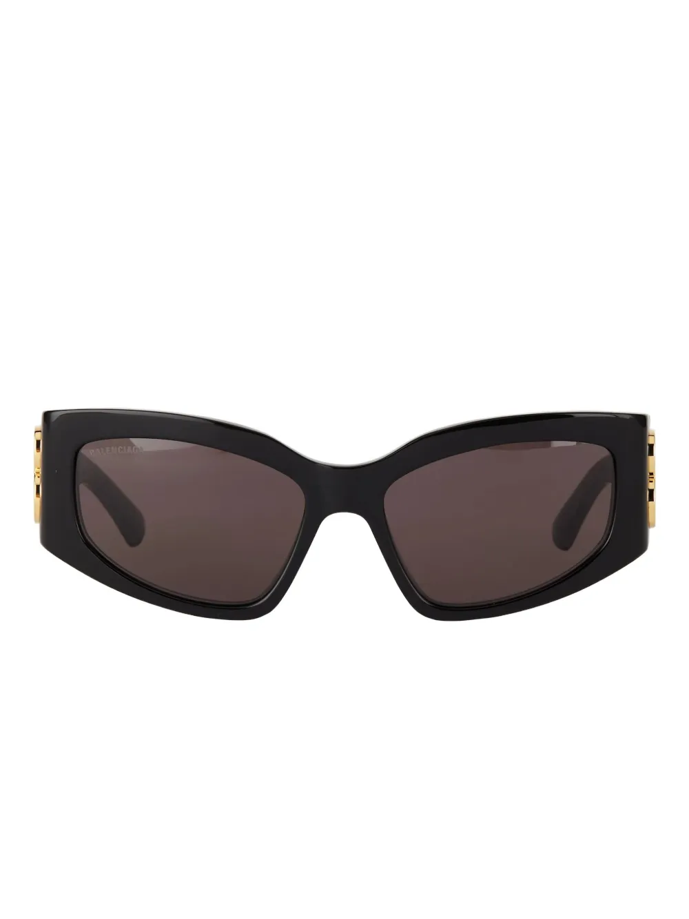 Balenciaga Bb-logo Geometric-frame Sunglasses In Black