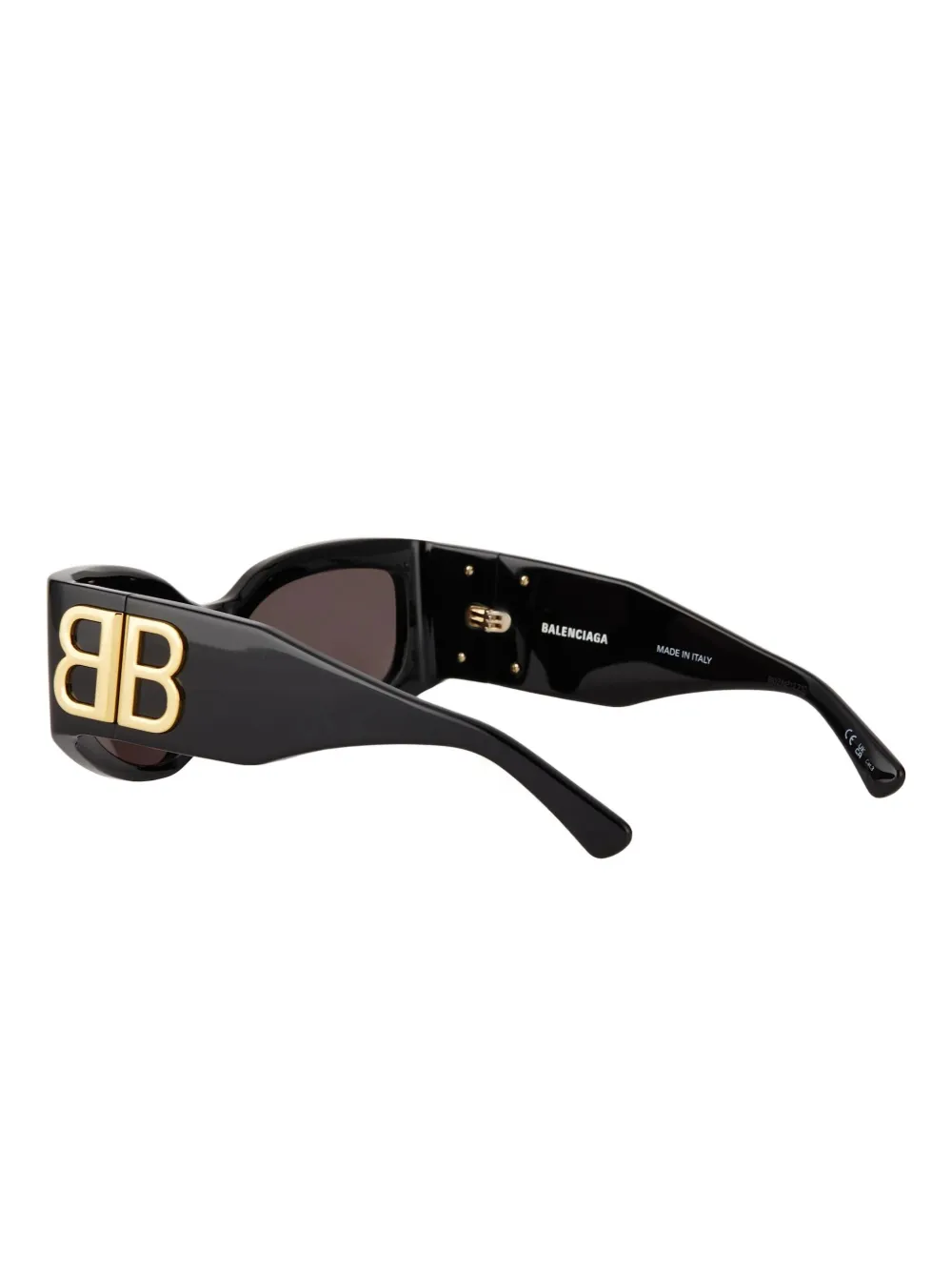 Balenciaga Bb-logo Geometric-frame Sunglasses In Black