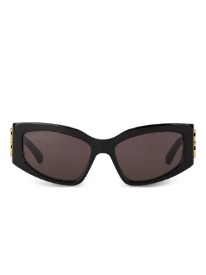Balenciaga Eyewear Bat Rectangle Sunglasses | Black | FARFETCH