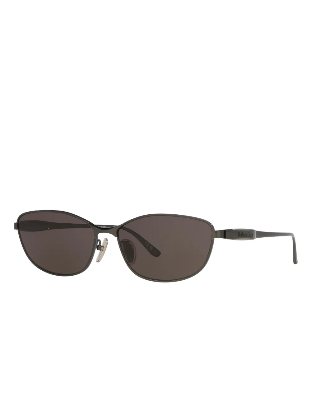 Balenciaga Oval-frame Sunglasses In Grey
