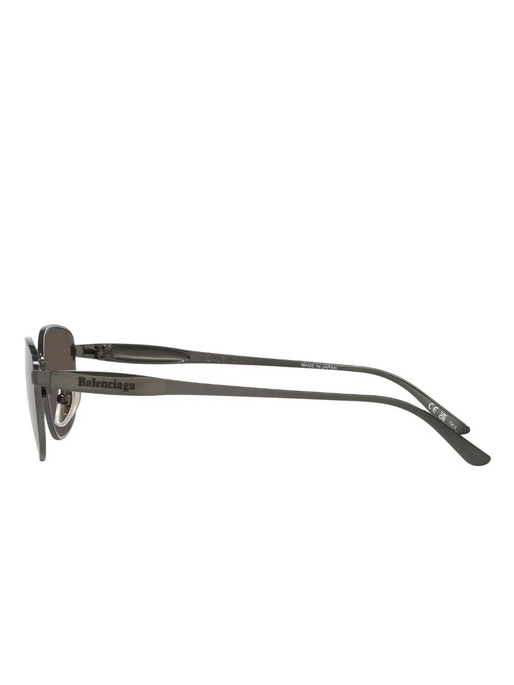 Balenciaga Oval-frame Sunglasses In Grey