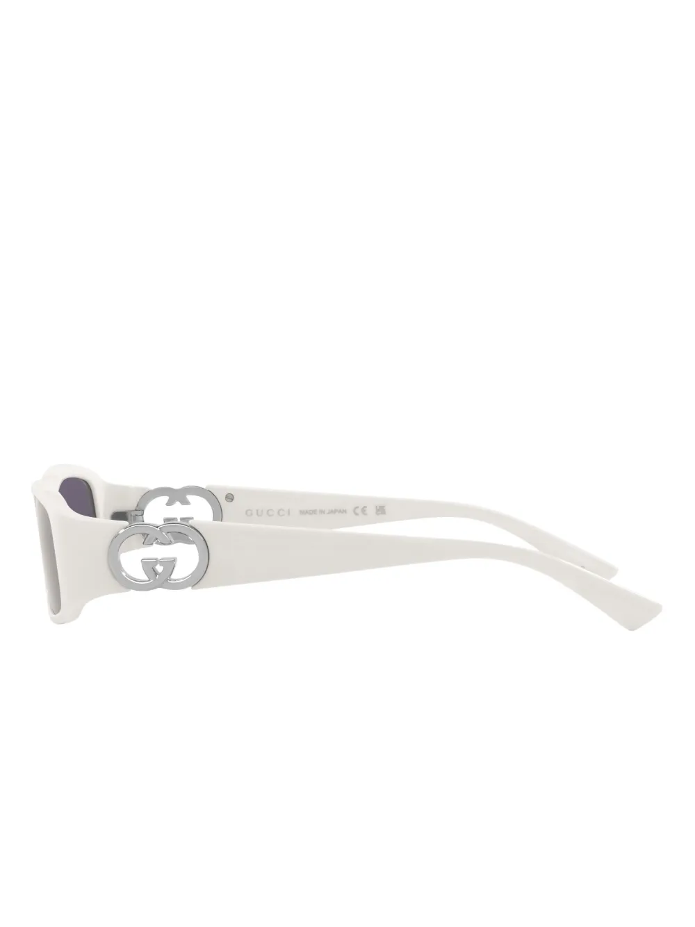 Gucci Gc002287 Rectangle-frame Sunglasses In White