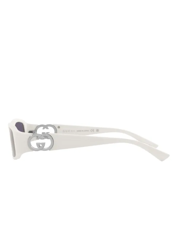 Gucci Eyewear GC002287 rectangle-frame Sunglasses | White | FARFETCH