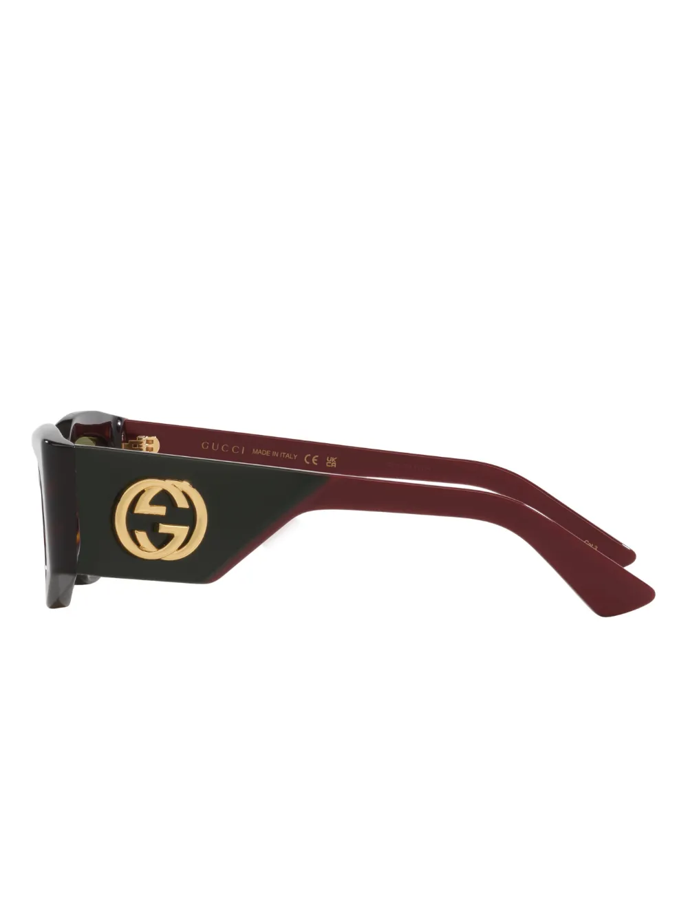 Gucci Womens Brown Gg1664s Square-shape Acetate Sunglasses In Brown
