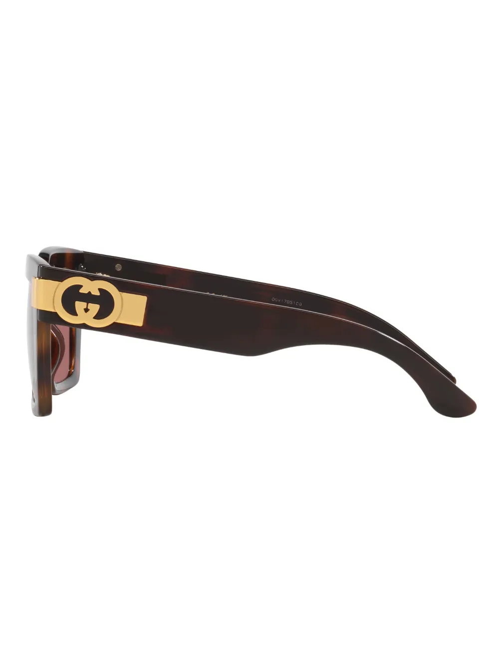 Gucci Womens Gg1689s Square-shape Acetate Sunglasses Brown In Brown