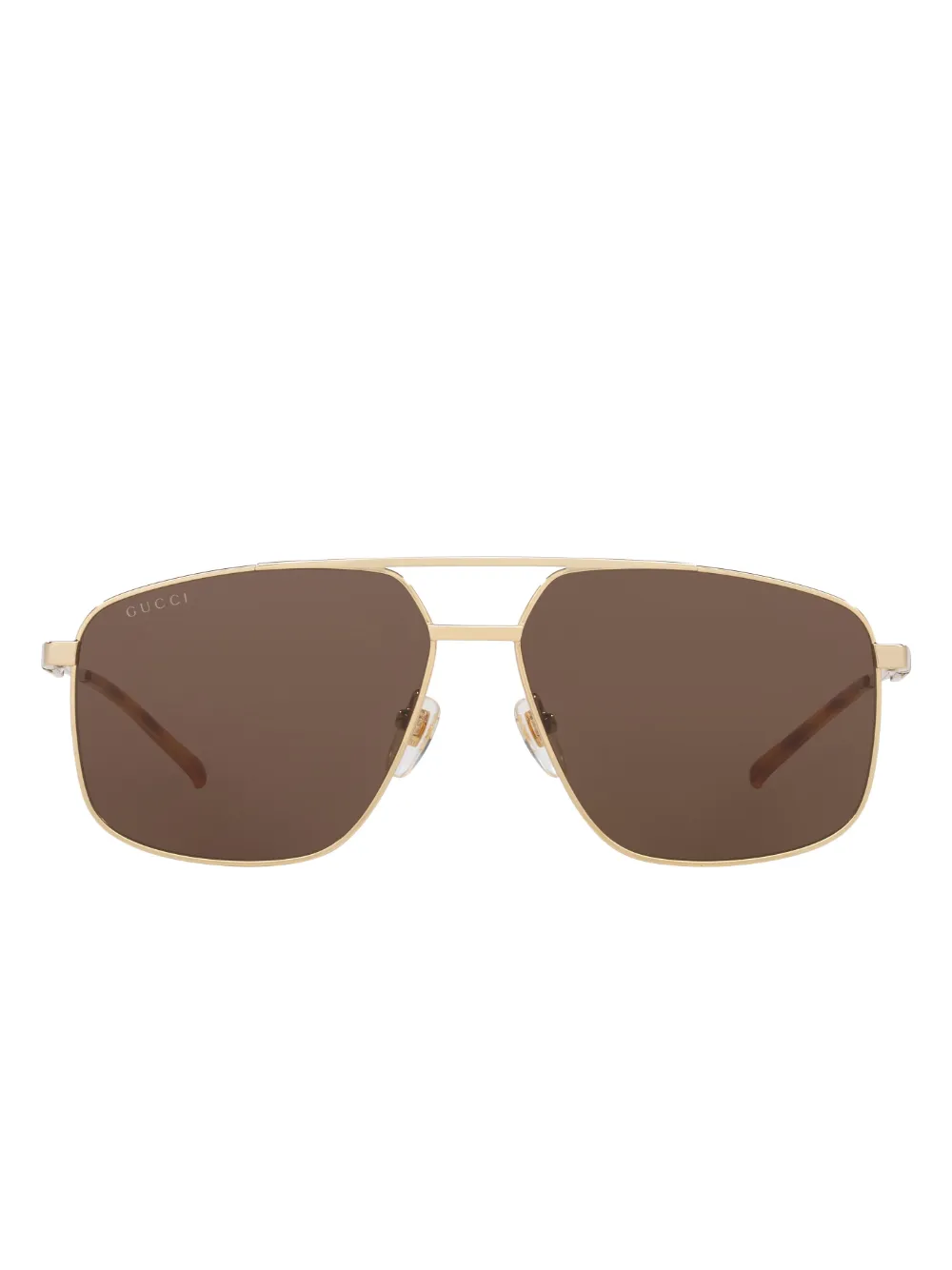 Gucci Eyewear oversize-frame sunglasses | Gold | Image 1