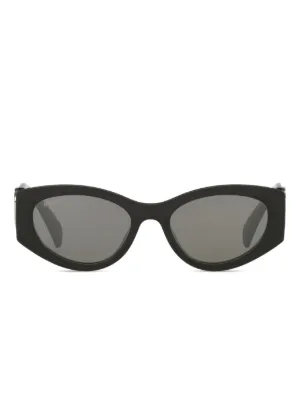 Gucci Eyewear Interlocking G cat-eye Sunglasses | Black | FARFETCH