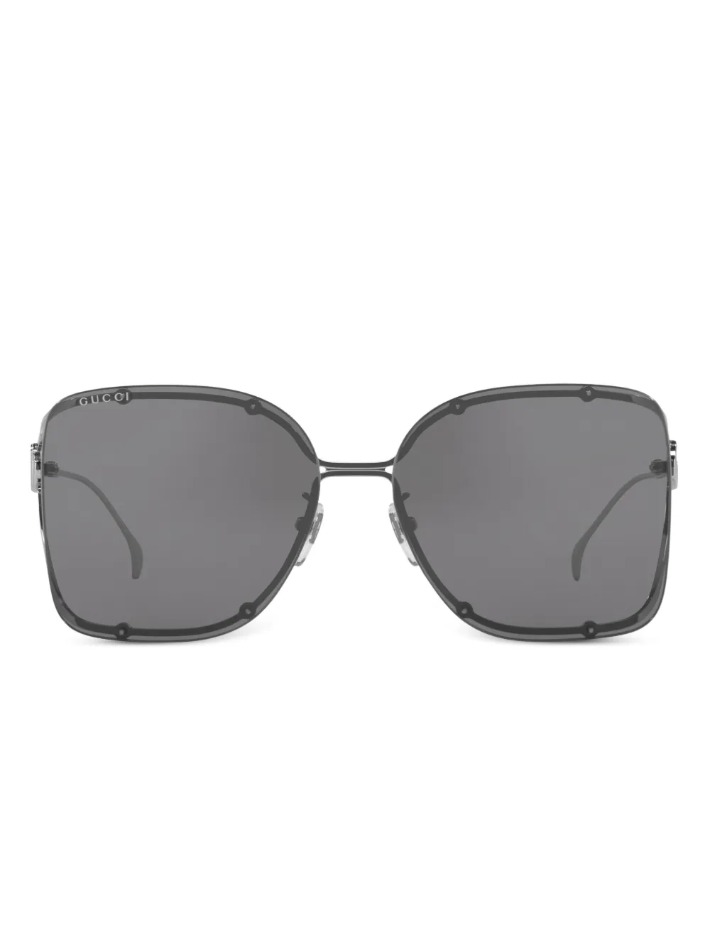 Gucci Eyewear oversize-frame sunglasses | Silver | Image 1