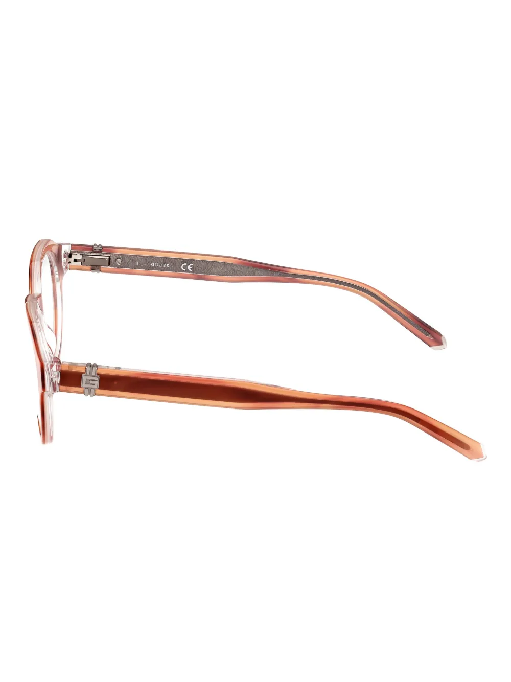 GUESS EYEWEAR Bril met rond montuur Bruin