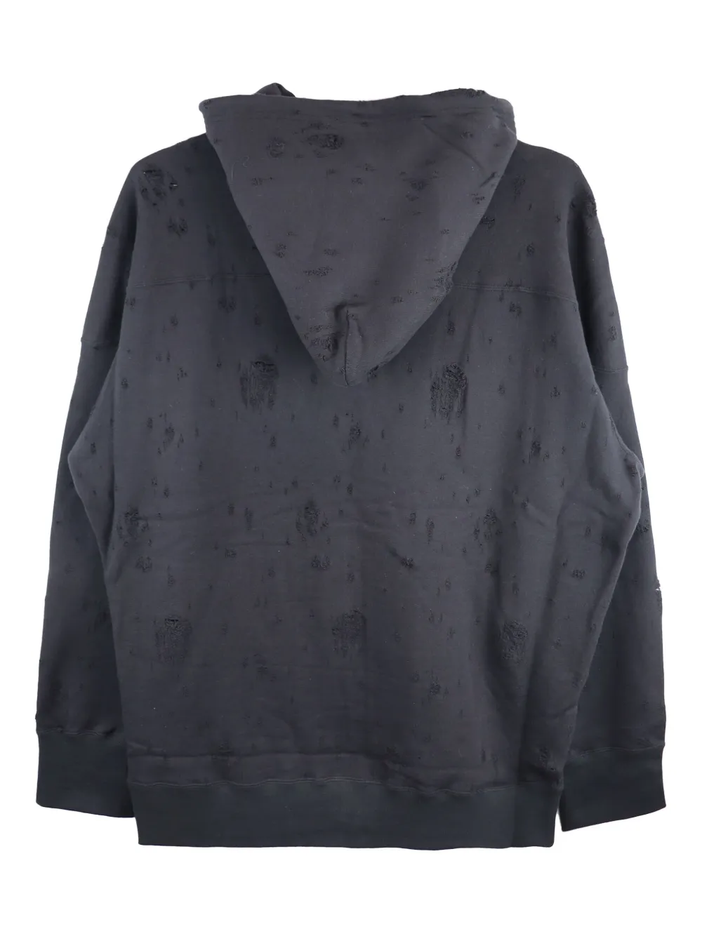 Yohji Yamamoto cotton zip-up hoodie - Zwart