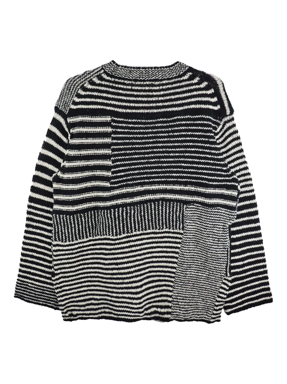 Yohji Yamamoto patchwork sweater - Zwart