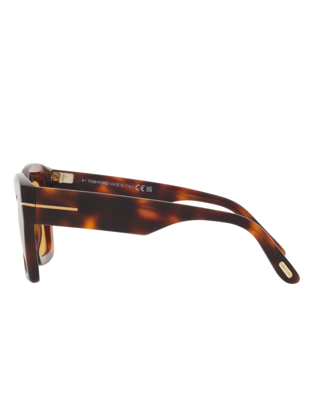 Tom Ford Womens Brown Ft1191 Luna Rectangle-frame Acetate Sunglasses In Green
