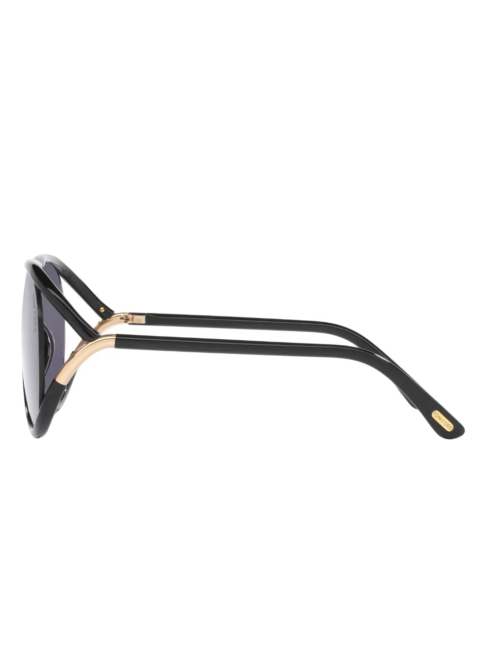 TOM FORD Eyewear TR001938 zonnebril met piloten montuur Zwart