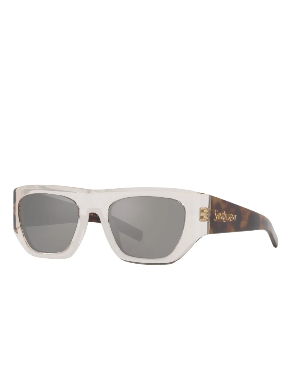 Shop Saint Laurent Sl 740 Sunglasses In White