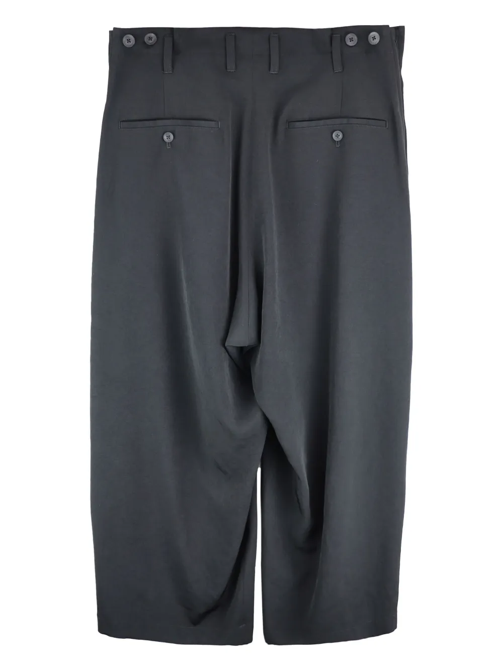 Yohji Yamamoto drop-crotch trousers - Zwart