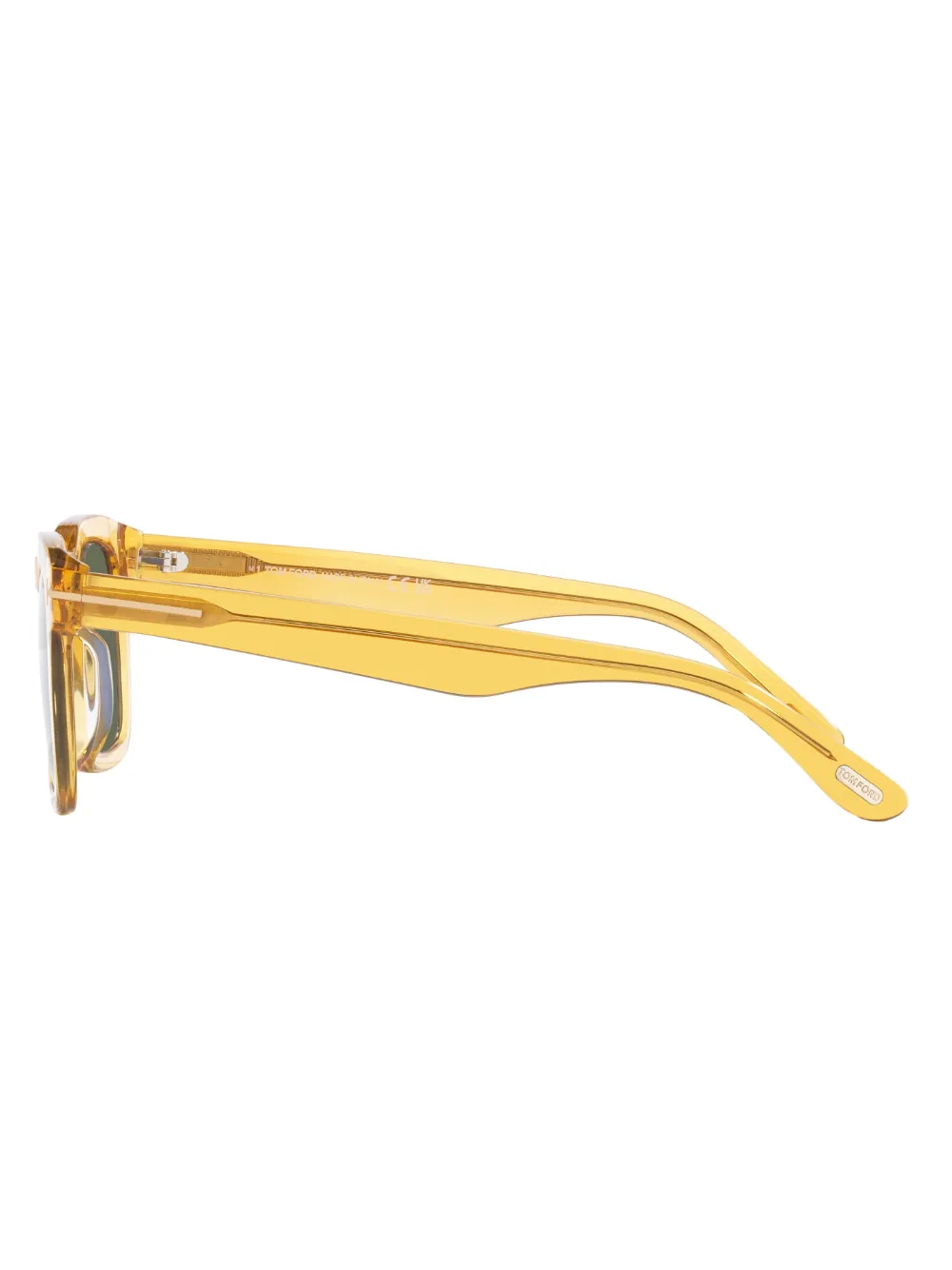 TOM FORD Eyewear TR001097 zonnebril met vierkant montuur Geel