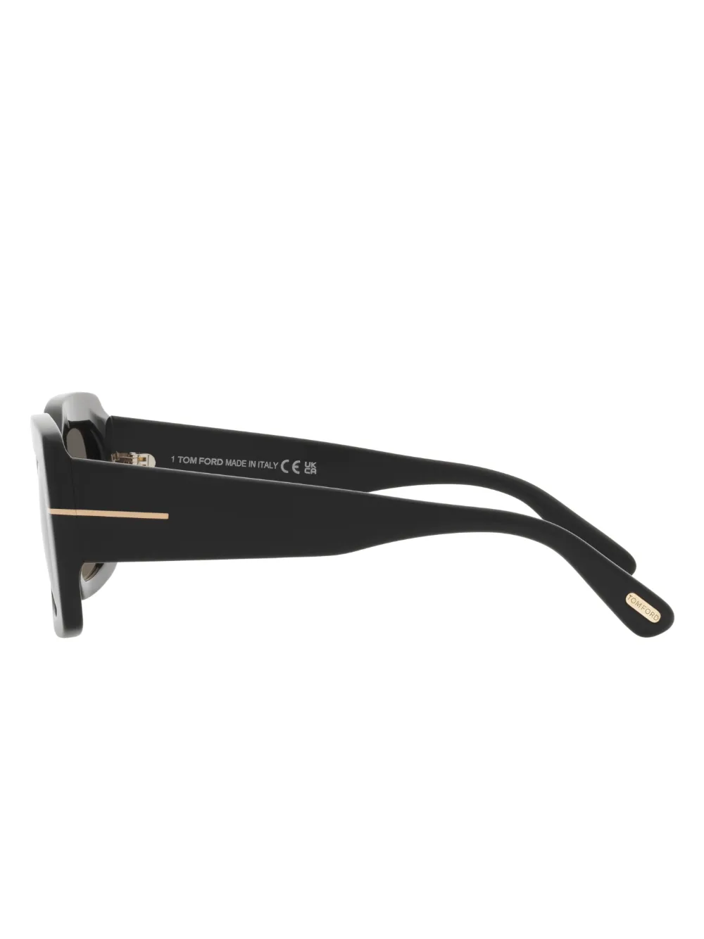 TOM FORD Eyewear Zonnebril met vierkant montuur Zwart