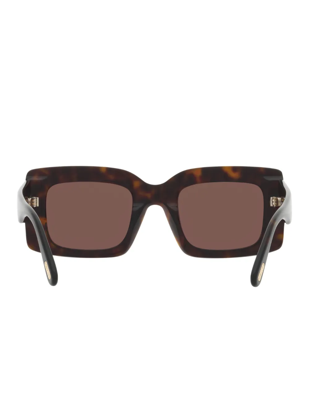 TOM FORD Eyewear Zonnebril met geometrisch montuur Groen