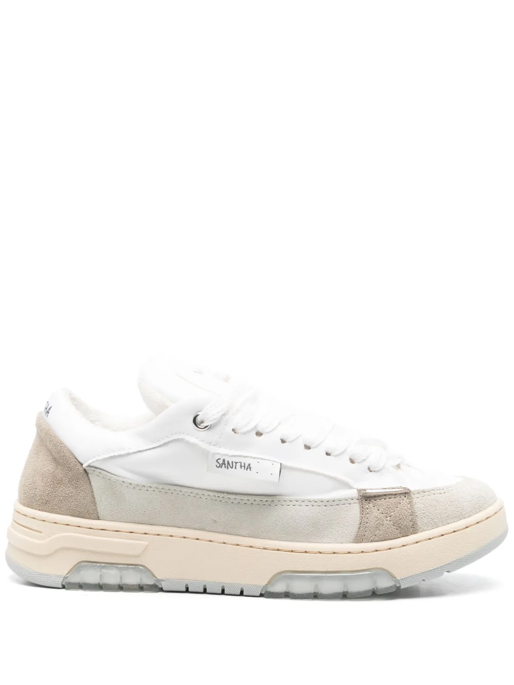 Paura x Santha sneakers met colourblocking Wit